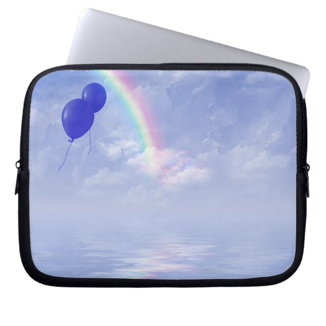 Protection Pour Ordinateur Portable Ballons bleus (Devant)
