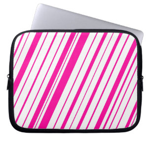 Protection Pour Ordinateur Portable Bande diagonale ~ Rose chaud