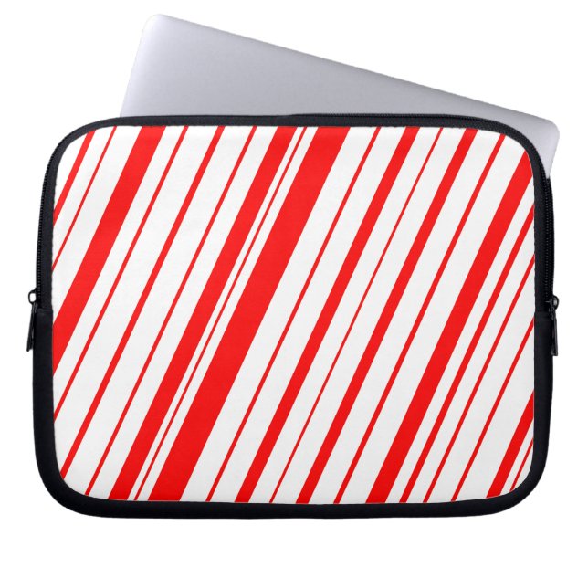 Protection Pour Ordinateur Portable Bande diagonale ~ Rouge (Devant)