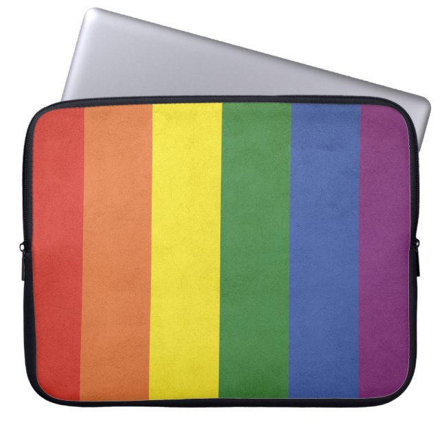 Protection Pour Ordinateur Portable Bandes arc-en-ciel (Devant)