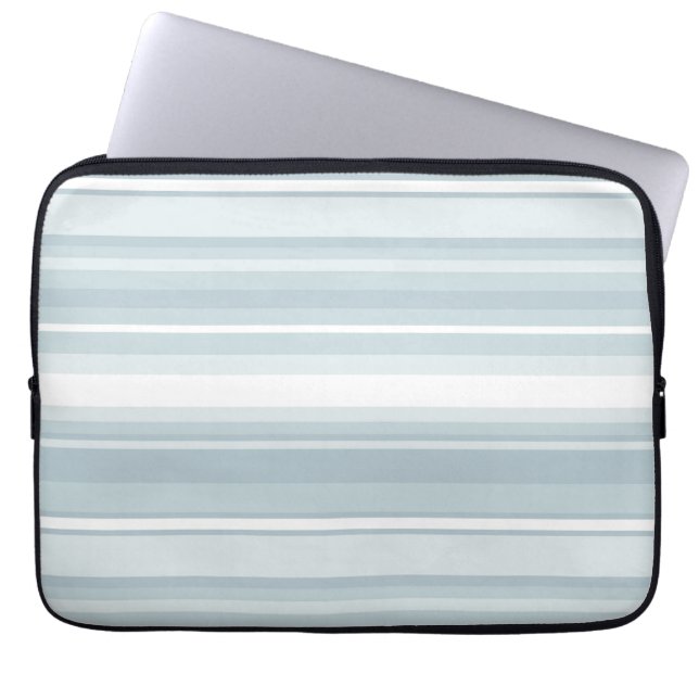 Protection Pour Ordinateur Portable Bandes bleu glace (Devant)