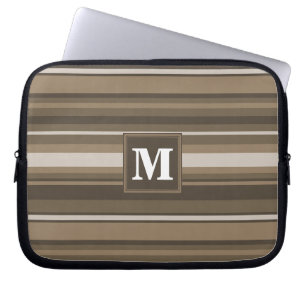 Protection Pour Ordinateur Portable Bandes Brown