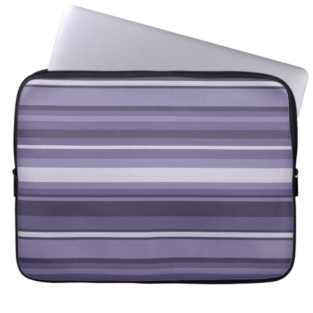 Protection Pour Ordinateur Portable Bandes de cuir violet (Devant)