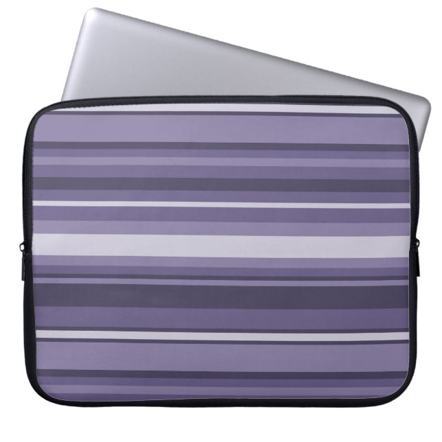 Protection Pour Ordinateur Portable Bandes de cuir violet (Devant)