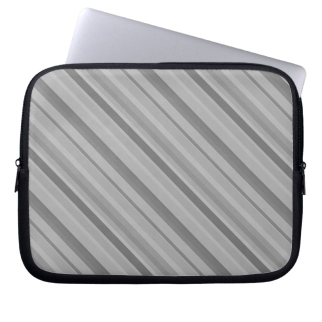 Protection Pour Ordinateur Portable Bandes diagonales grises (Devant)