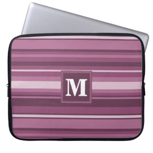 Protection Pour Ordinateur Portable Bandes mauve monogrammes