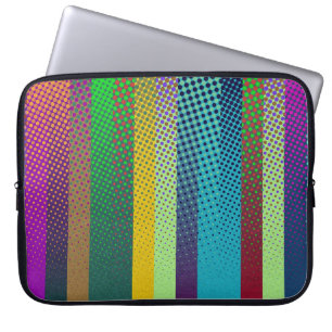 Protection Pour Ordinateur Portable Bandes pointillées Motif couleur + vos idées