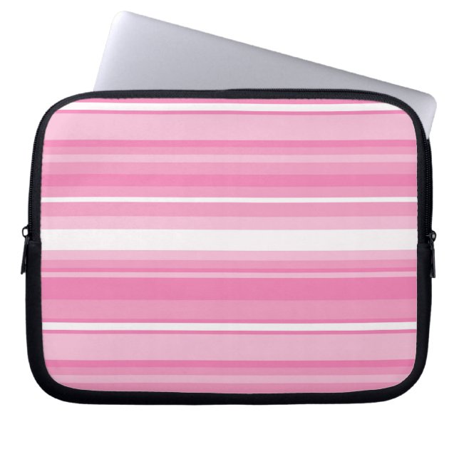 Protection Pour Ordinateur Portable Bandes roses (Devant)