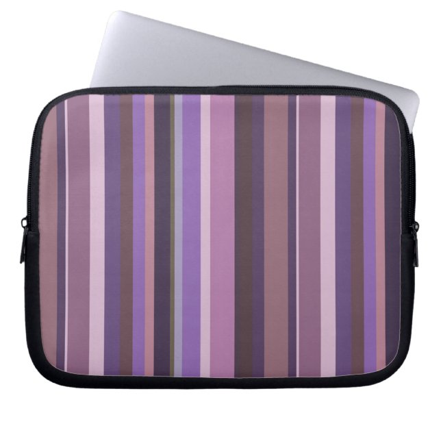 Protection Pour Ordinateur Portable Bandes verticales mauves (Devant)