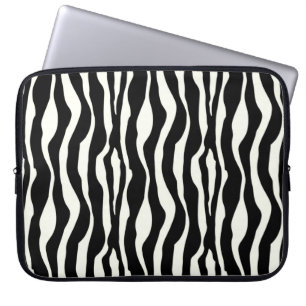 Protection Pour Ordinateur Portable Bandes zébrées - Noir et Blanc