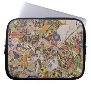 Protection Pour Ordinateur Portable Bataille de Bundi, de l'Akbarnama, c.1590 (gouac