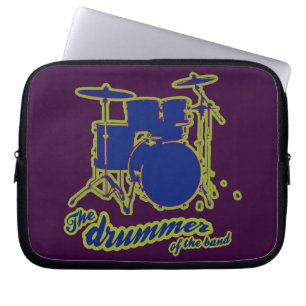 Protection Pour Ordinateur Portable batteur bleu du groupe