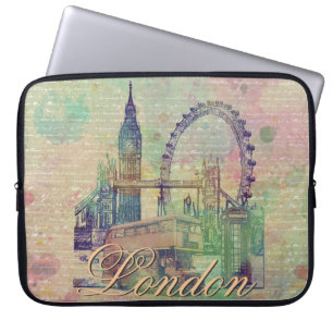 Protection Pour Ordinateur Portable Beau site tendance de Londres Vintage