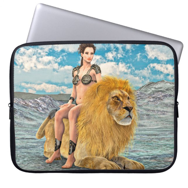 Protection Pour Ordinateur Portable Beauté et Lion (Devant)