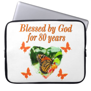 PROTECTION POUR ORDINATEUR PORTABLE BÉNÉFICIÉ PAR DIEU PENDANT 80 ANS PHOTO BUTTERFLY