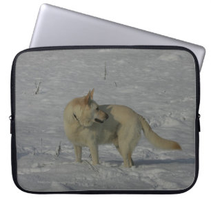 Protection Pour Ordinateur Portable Berger allemand blanc dans la neige