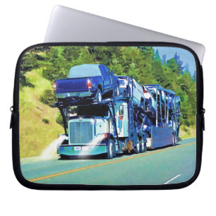 Protection Pour Ordinateur Portable Big Truck and Highway Art pour les amateurs de cam