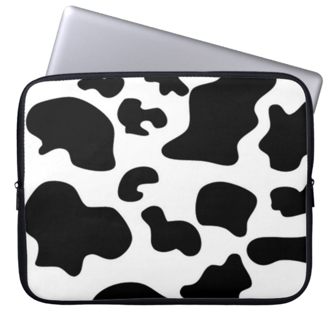 Protection Pour Ordinateur Portable Black and White Cow print (Devant)