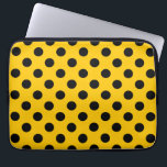 Protection Pour Ordinateur Portable Black polka dots on yellow<br><div class="desc">Black polka dots on yellow</div>