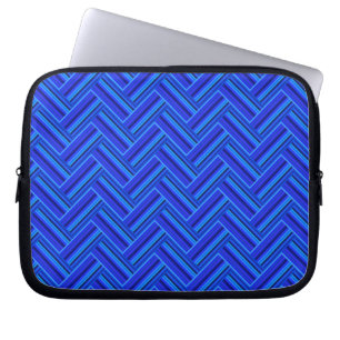Protection Pour Ordinateur Portable Bleu rayures double motif
