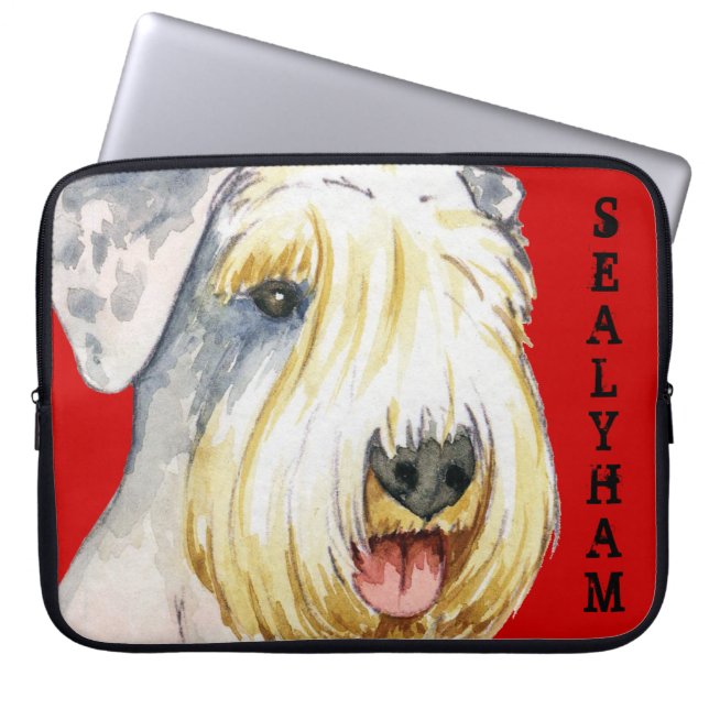 Protection Pour Ordinateur Portable Bloc couleur Sealyham Terrier (Devant)