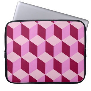 Protection Pour Ordinateur Portable Blocs de tambours rose Fille Motif sans couture