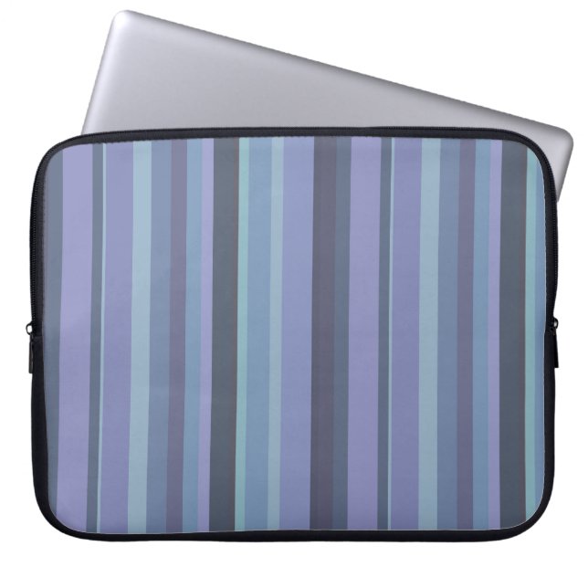 Protection Pour Ordinateur Portable Blue-grey horizontal stripes (Devant)