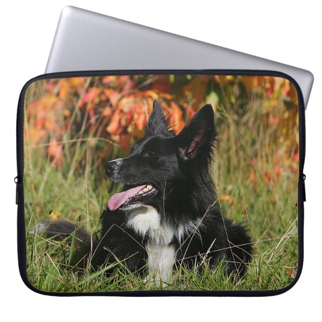 Protection Pour Ordinateur Portable Border collie haletant la fixation (Devant)