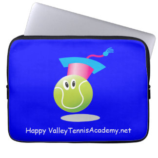 Protection Pour Ordinateur Portable Bouncee™ souriant balle de tennis_étudiant du jeu