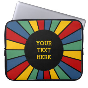 Protection Pour Ordinateur Portable BOUTON RAYS I + votre photo, texte, monogramme