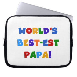 Protection Pour Ordinateur Portable Bright Colours World's Best Papa Tshirts and Gifts