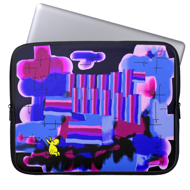 Protection Pour Ordinateur Portable brume pourpre abstraite (Devant)