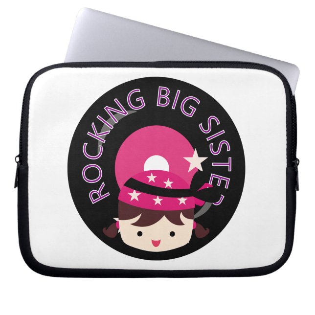 Protection Pour Ordinateur Portable Brunette Rocking Big Sister (Devant)