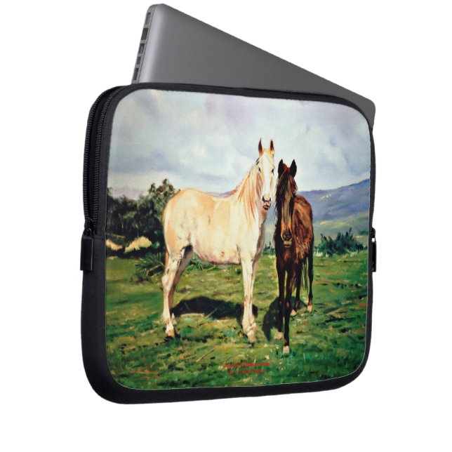 Protection Pour Ordinateur Portable Caballos/Cabalos/Chevaux (Devant droit)