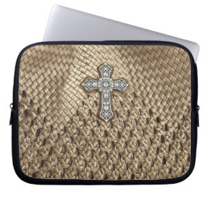 Protection Pour Ordinateur Portable Caisse tissée d'ordinateur portable avec la croix