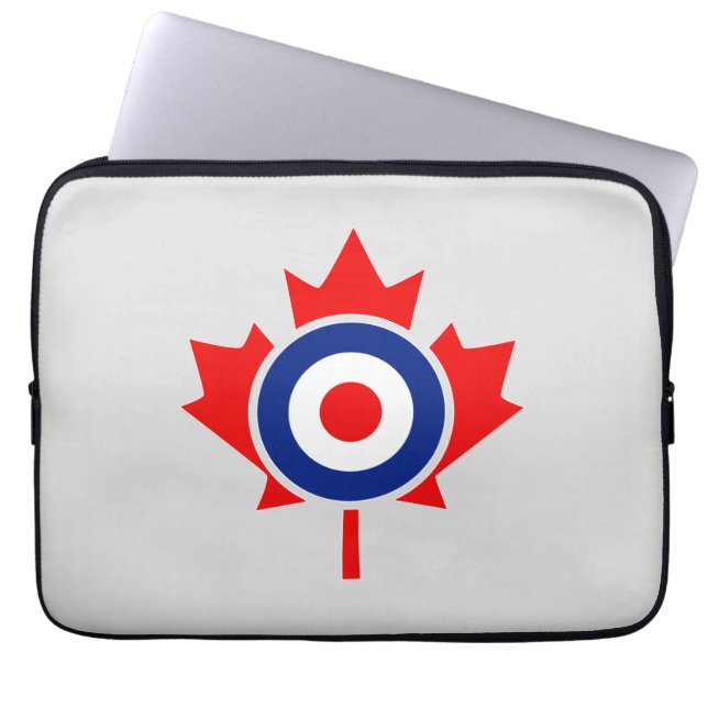 Protection Pour Ordinateur Portable Canadian Maple Leaf Roundel Mod BLEU (Devant)
