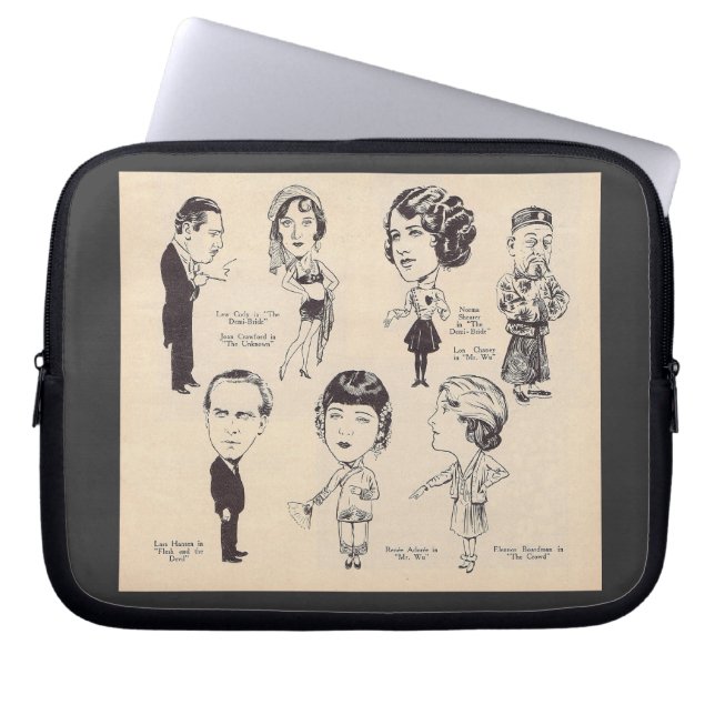 Protection Pour Ordinateur Portable Caricatures d'acteur de film silencieux (Devant)