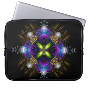 Protection Pour Ordinateur Portable Carnet de notes d'art géométrique Perles fractales