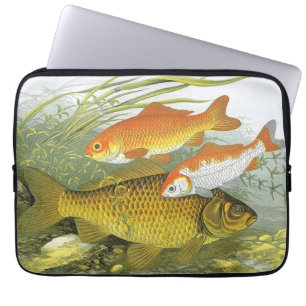 Protection Pour Ordinateur Portable Carpe Koï Poisson Rouge, Vie Maritime Aquatique An