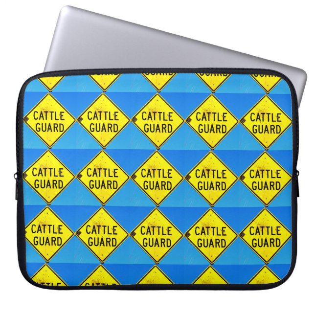 Protection Pour Ordinateur Portable carreau jaune bleu (Devant)