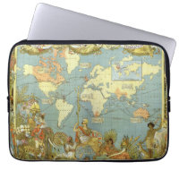 Carte antique du monde de l'Empire britannique, 18