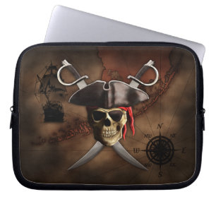 Protection Pour Ordinateur Portable Carte de pirate