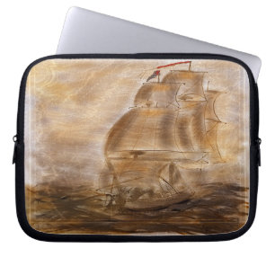Protection Pour Ordinateur Portable Carte de schooner et de cru