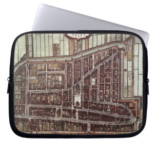 Protection Pour Ordinateur Portable Carte de ville de Delft de 1649