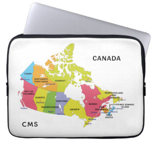 Protection Pour Ordinateur Portable Carte du Canada Cartes monographiques personnalisé