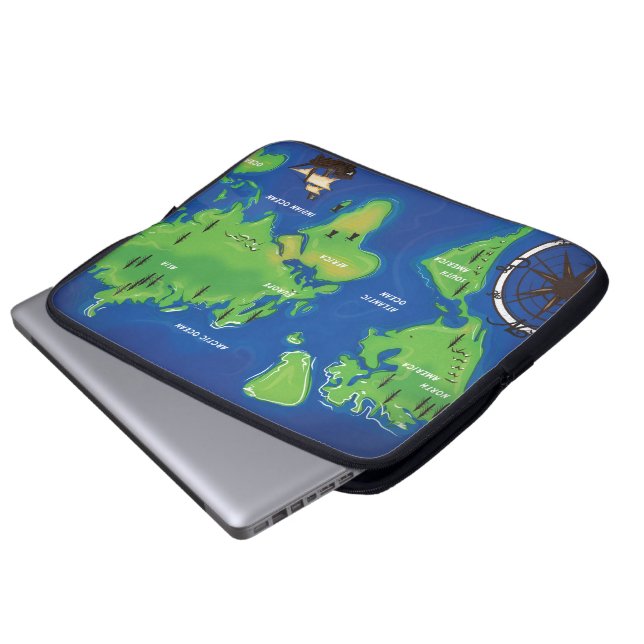 Protection Pour Ordinateur Portable Carte du monde (Devant bas)