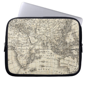 Protection Pour Ordinateur Portable Carte vintage de l'Europe et de l'Asie