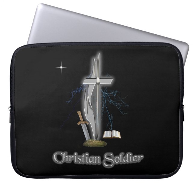 Protection Pour Ordinateur Portable Cas chrétiens de soldat (Devant)