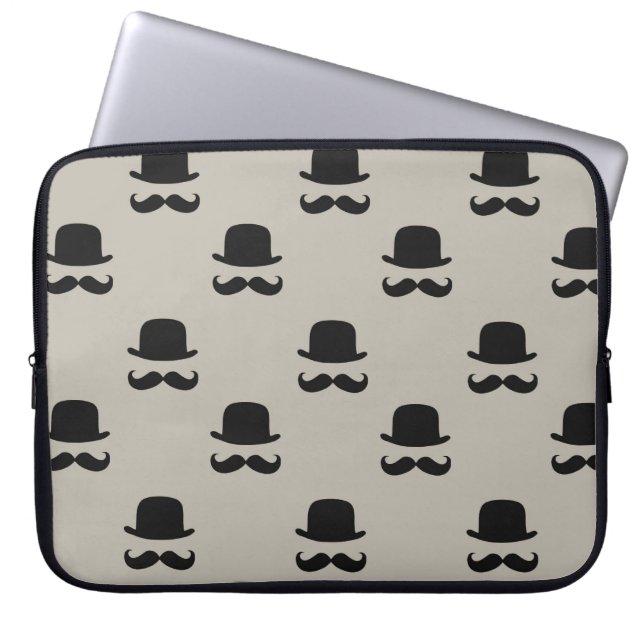 Protection Pour Ordinateur Portable Casquettes et moustaches de hippie (Devant)