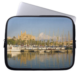 Protection Pour Ordinateur Portable Cathédrale et marina, Palma, Mallorca, Espagne
